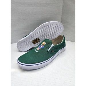 Polo Ralph Lauren Polo Bear “Cowboy Hat” Keaton Slip On Shoes Green Men’s 13